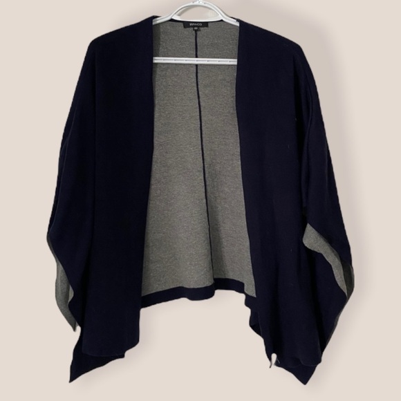 RW&CO. Navy Grey Poncho XS/S - Picture 1 of 8